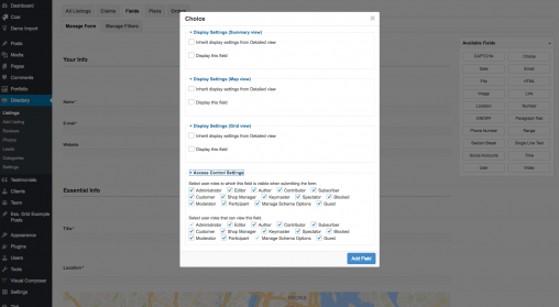 Checkbox User Role Based Conditions